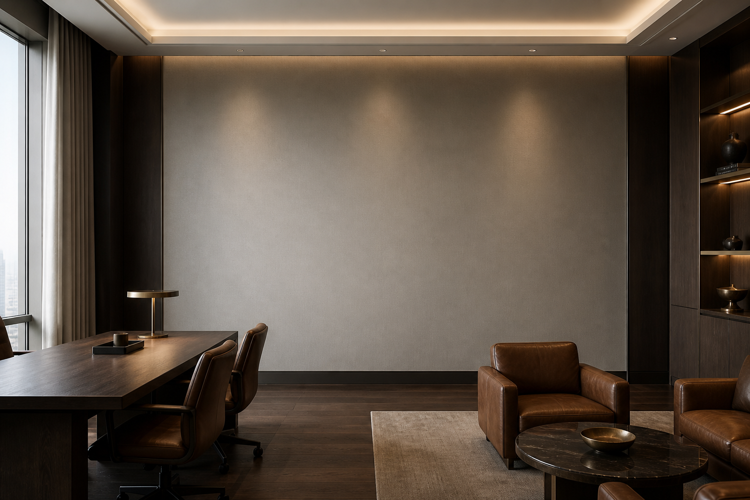 Conference lounge interior mockup